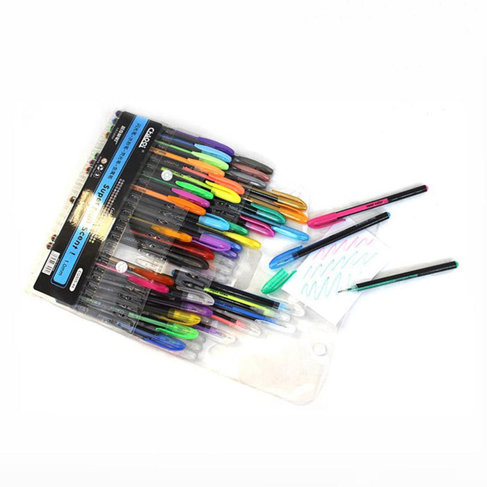 Set De Plumas De Gel 48 Colores Neón glitters tradicionales