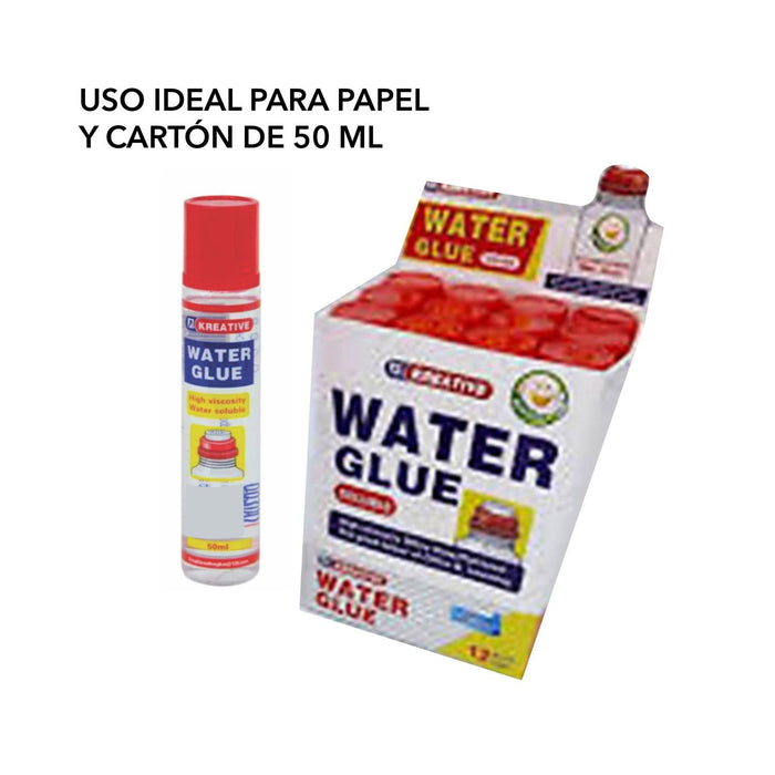 PEGAMENTO LIQUIDO TRANSPARENTE USO IDEAL PARA PAPEL Y CARTON DE 50 ML CON 12 PZS